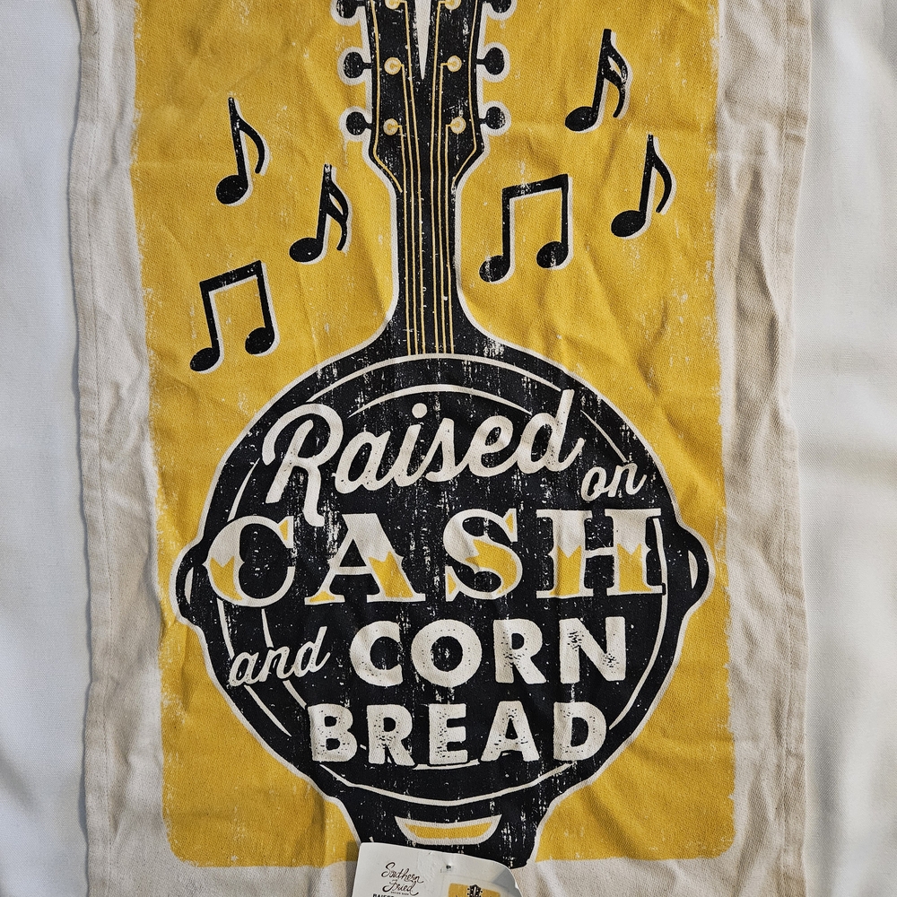 Cash/Cornbread Yellow and Black Kitchen Towel